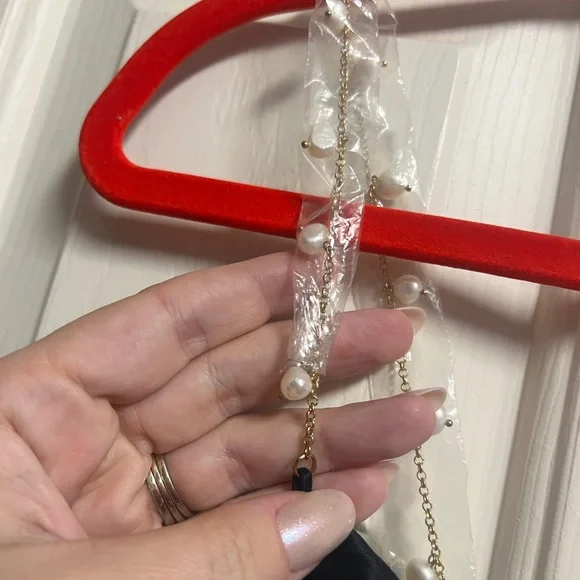 Cami NYC Black Camisole Top with Spaghetti Strap pearls - Picture 2 of 3